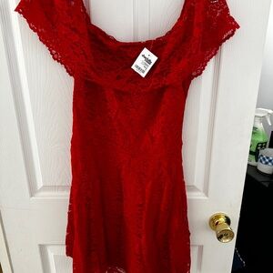 Chic Red Lace Dress from Charlotte Russe size L. NWT